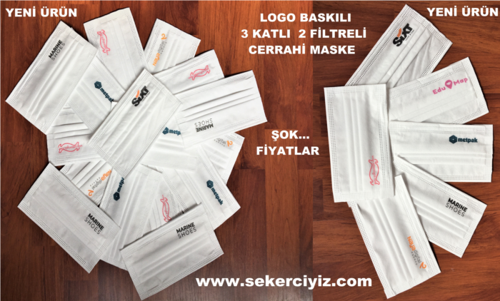 LOGO BASKILI MASKELER ŞOK FİYATLARLA